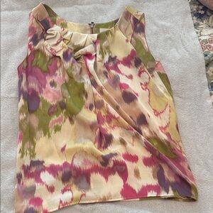 LOFT Multicolor Abstract Blouse